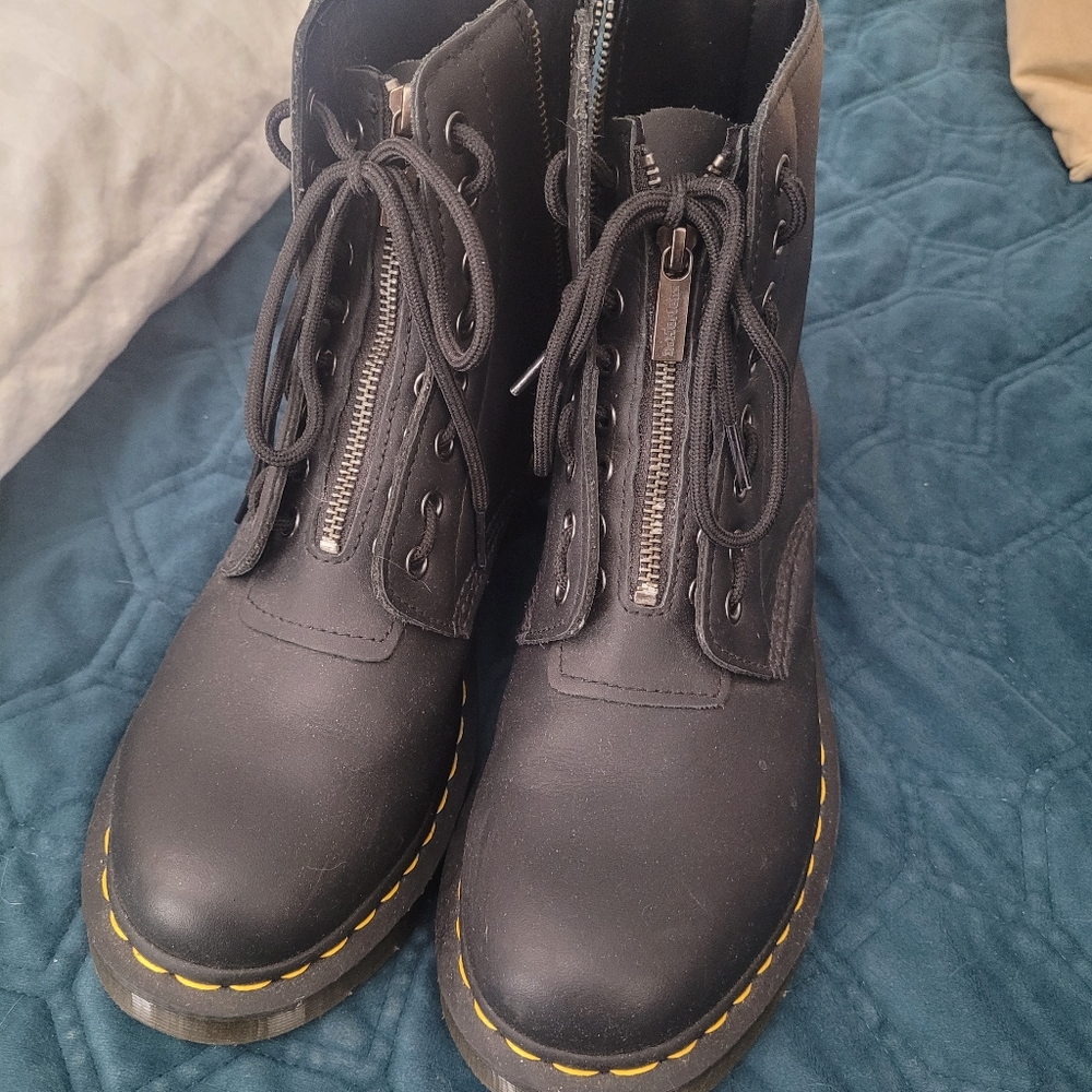 Dr. Martens Women's Arcadia Pascal Zip Boot Combat Black